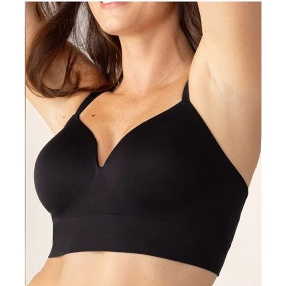 Truekind® Supportive Comfort Wireless Shaping Bra BLK Large - Picture 1 of 5